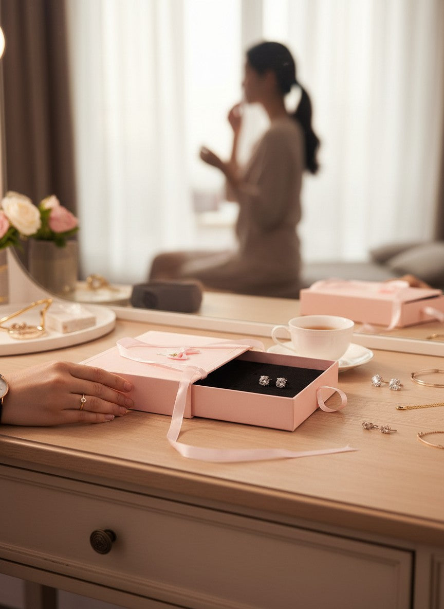 Jewelry Organizer Gift Box Set with Bow - Medium