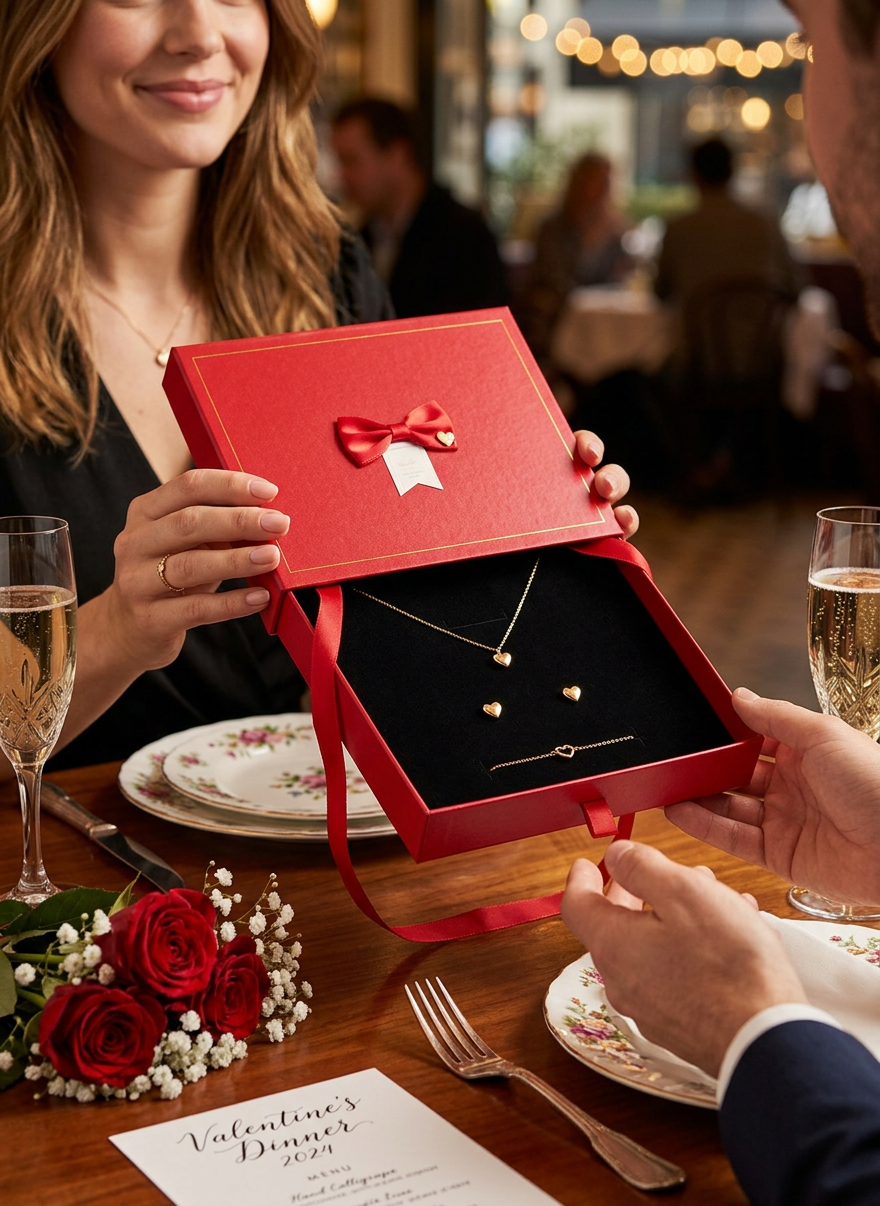 Jewelry Organizer Gift Box Set with Bow - Medium